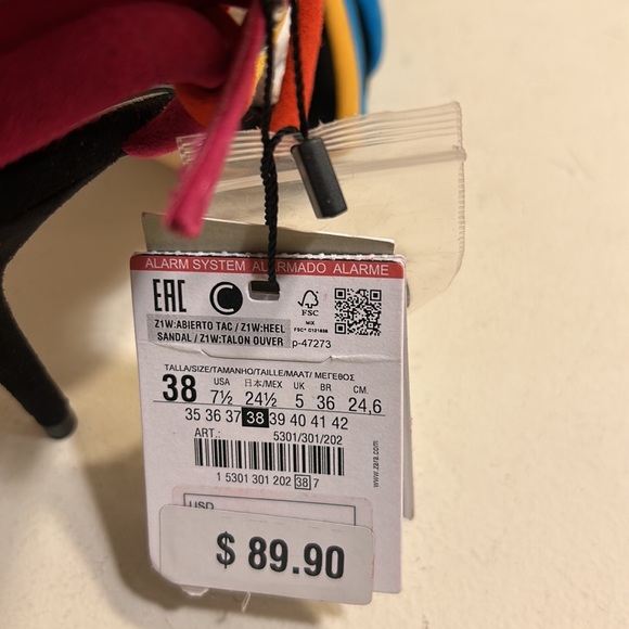 Zara Multicolor Suede Leather High
Heel Sandals - Picture 11 of 11